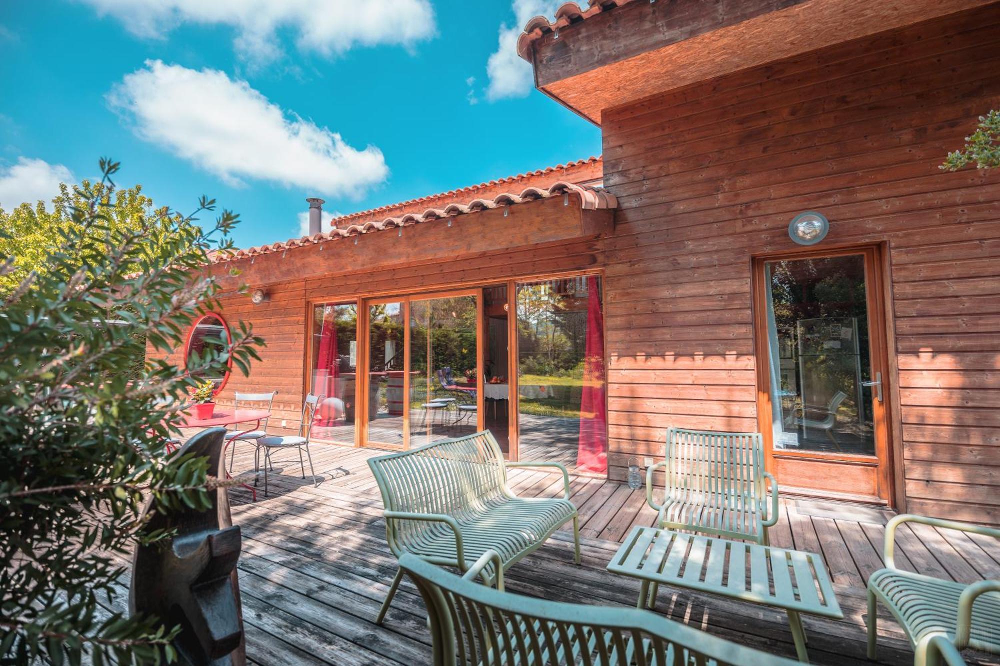 Chambre D'Hotes Neptune Wood Arzens Exterior foto